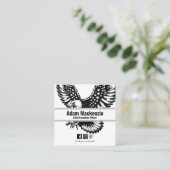 Amerikaanse vlag Bald Eagle Patriottisch Visitekaa Vierkante Visitekaartje (Staand voorkant)