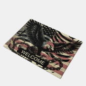 Amerikaanse vlag Bald Eagle Patriottische deur mat (Schuin)