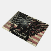 Amerikaanse vlag Bald Eagle Patriottische deur mat (Schuin)