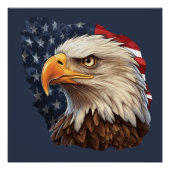 Amerikaanse vlag Bald Eagle Perfect Poster (Voorkant)