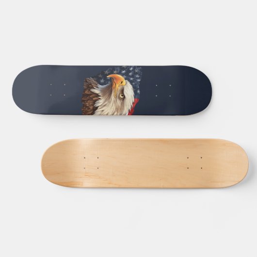 Amerikaanse vlag Bald Eagle Persoonlijk Skateboard (Horizontaal)