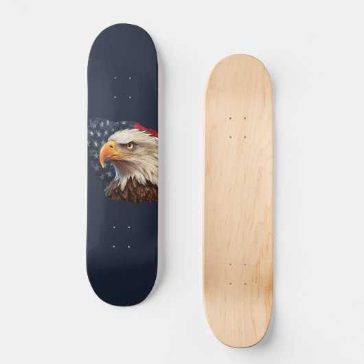Amerikaanse vlag Bald Eagle Persoonlijk Skateboard (Voorkant)