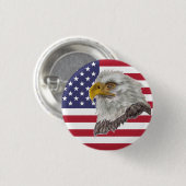 Amerikaanse vlag Bald Eagle Pin Button (Voorkant /achterkant)