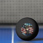 Amerikaanse vlag Bald Eagle Pingpongbal (Net)