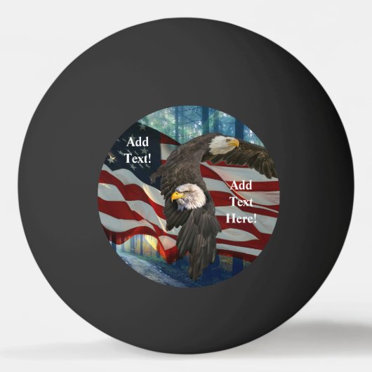 Amerikaanse vlag Bald Eagle Pingpongbal (Voorkant)