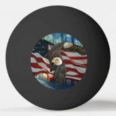 Amerikaanse vlag Bald Eagle Pingpongbal (Achterkant)