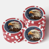 Amerikaanse vlag Bald Eagle Poker Chips (Opstapeling)