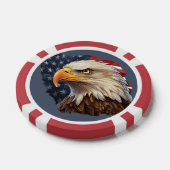 Amerikaanse vlag Bald Eagle Poker Chips (Enkel)
