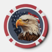 Amerikaanse vlag Bald Eagle Poker Chips (Achterkant)