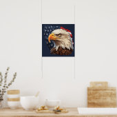 Amerikaanse vlag Bald Eagle Poster (Keuken)