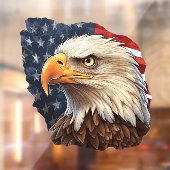 Amerikaanse vlag Bald Eagle Raamsticker (Vel 2)