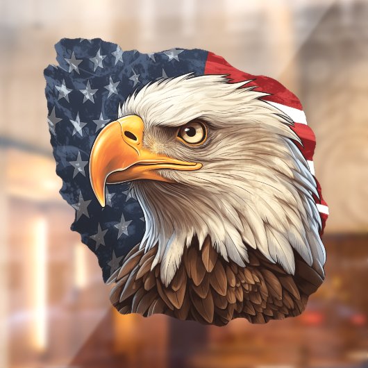 Amerikaanse vlag Bald Eagle Raamsticker (Vel 2)