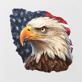 Amerikaanse vlag Bald Eagle Raamsticker (Vel)