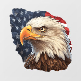 Amerikaanse vlag Bald Eagle Raamsticker