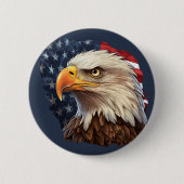 Amerikaanse vlag Bald Eagle Ronde Button 5,7 Cm (Voorkant)