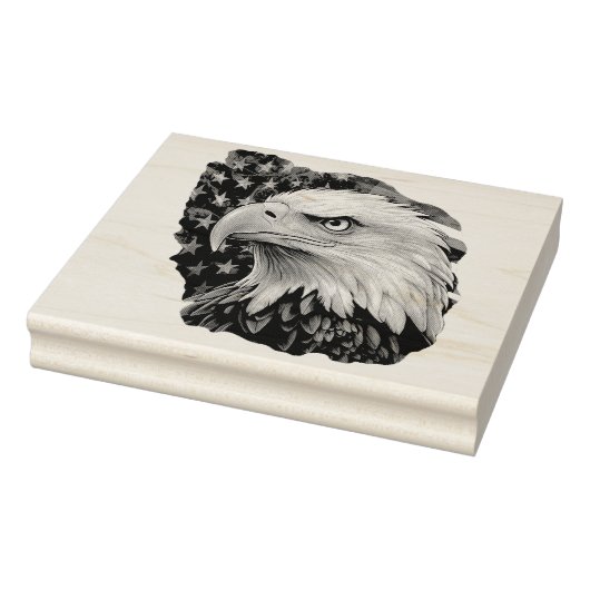 Amerikaanse vlag Bald Eagle Rubberstempel (Stempel)