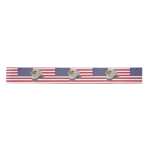 Amerikaanse vlag Bald Eagle Satin Ribbon Satijnen Lint