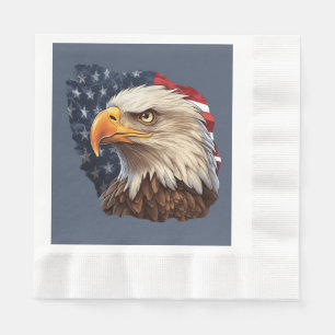 Amerikaanse vlag Bald Eagle Servet