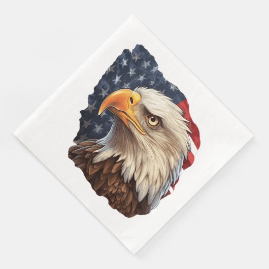 Amerikaanse vlag Bald Eagle Servet (Hoek)