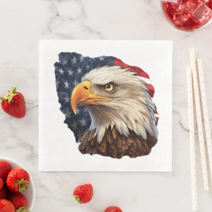 Amerikaanse vlag Bald Eagle Servet