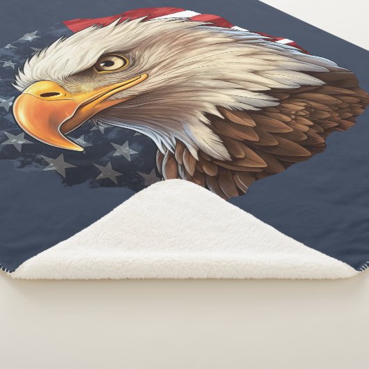 Amerikaanse vlag Bald Eagle Sherpa Deken (3/4)