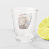 Amerikaanse vlag Bald Eagle Shot Glas (Achterkant)