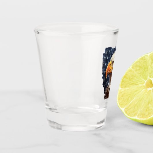 Amerikaanse vlag Bald Eagle Shot Glas (Links)