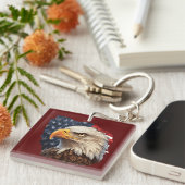 Amerikaanse vlag Bald Eagle Sleutelhanger (Voorkant Rechts)