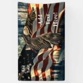 Amerikaanse vlag Bald Eagle Spandoek (Verticaal)