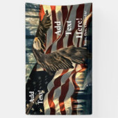 Amerikaanse vlag Bald Eagle Spandoek (Verticaal)