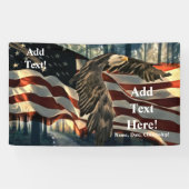Amerikaanse vlag Bald Eagle Spandoek (Horizontaal)
