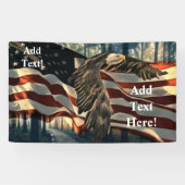 Amerikaanse vlag Bald Eagle Spandoek (Horizontaal)