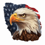 Amerikaanse vlag Bald Eagle Staand Fotobeeldje<br><div class="desc">Laat je patriottisme zien met ons verbluffende American Flag Patriotic Eagle-ontwerp, met de majestueuze zeearend geplaatst tegen een achtergrond van de iconische Amerikaanse vlag. Deze boeiende beelden belichamen de geest van vrijheid en trots, waardoor het het perfecte symbool is om op een breed scala aan producten te tonen. Of u...</div>