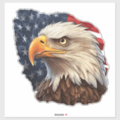Amerikaanse vlag Bald Eagle Sticker (Vel)