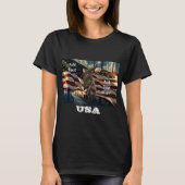 Amerikaanse vlag Bald Eagle T-shirt (Voorkant)