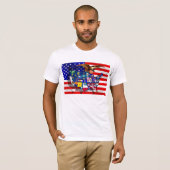 Amerikaanse vlag Bald Eagle T-shirt (Voorkant volledig)
