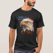 Amerikaanse vlag Bald Eagle T-shirt (Voorkant)