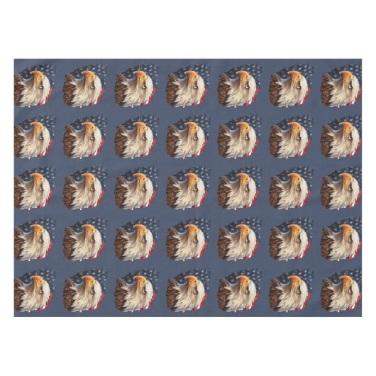 Amerikaanse vlag Bald Eagle Tafelkleed (Voorkant (Horizontaal))