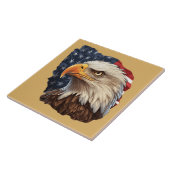 Amerikaanse vlag Bald Eagle Tegeltje (Zijkant)