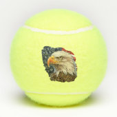 Amerikaanse vlag Bald Eagle Tennisballen (Achterkant)