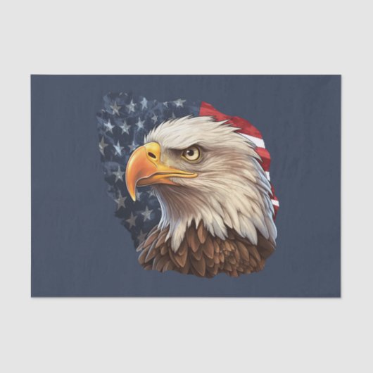 Amerikaanse vlag Bald Eagle Tissuepapier (Voorkant)