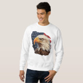 Amerikaanse vlag Bald Eagle Trui (Voorkant volledig)
