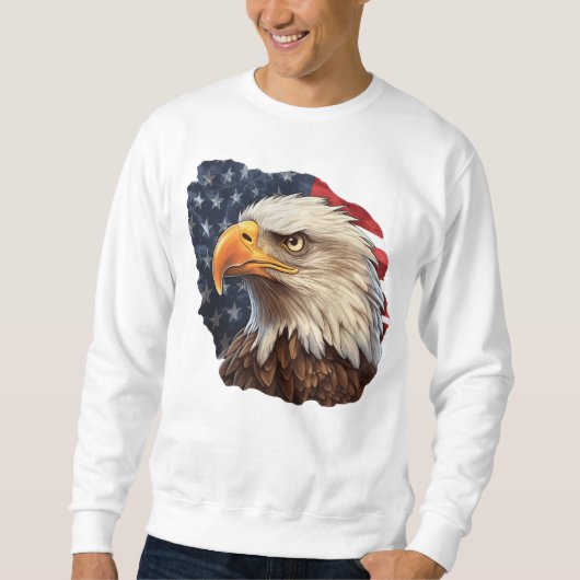 Amerikaanse vlag Bald Eagle Trui (Voorkant)