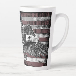 Amerikaanse vlag Bald Eagle USA Latte Mok