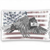 Amerikaanse vlag Bald Eagle USA Sticker (Voorkant)