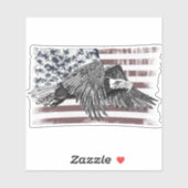 Amerikaanse vlag Bald Eagle USA Sticker (Vel)