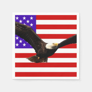 Amerikaanse vlag Bald Eagle Verenigde Staten Servetten