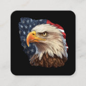 Amerikaanse vlag Bald Eagle Vierkante Visitekaartje (Voorkant)