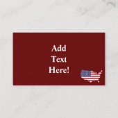 Amerikaanse vlag Bald Eagle Visitekaartje (Achterkant)