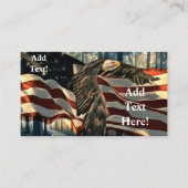 Amerikaanse vlag Bald Eagle Visitekaartje (Voorkant)